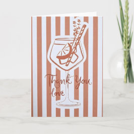 Bachelorette Party Thank You Love Cocktail Bridal カード