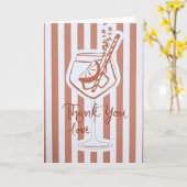 Bachelorette Party Thank You Love Cocktail Bridal カード (黄色い花)