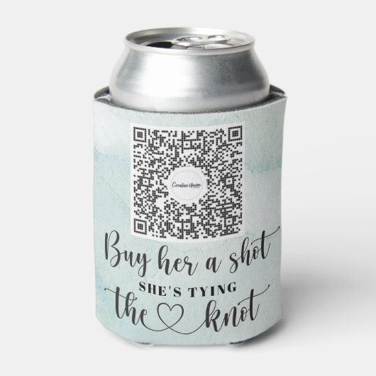 Bachelorette Party Venmo QRコード お姫様にドリンクを買おう C 缶クーラー (缶正面)