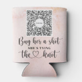 Bachelorette Party Venmo QRコード お姫様にドリンクを買おう C 缶クーラー (裏面)