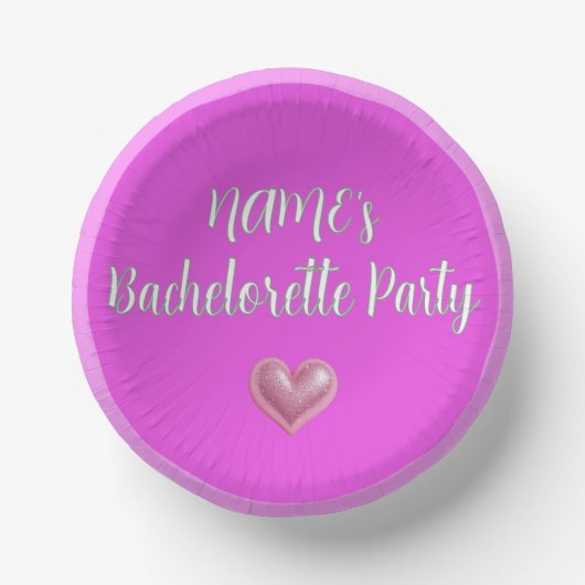 Bachelorette Pink Party ペーパーボウル (正面)