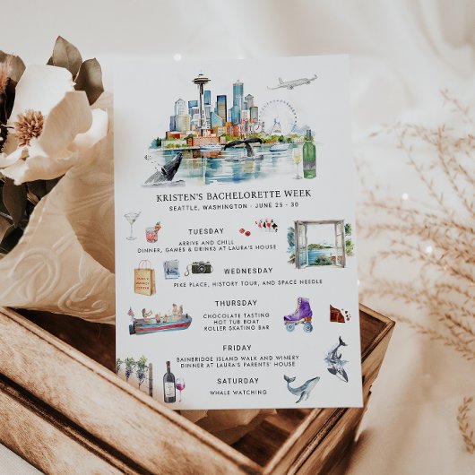 Bachelorette Weekend Itinerary | シアトル 招待状