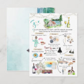 Bachelorette Weekend Itinerary | ミシガン湖 インビテーションポストカード (正面/裏面)