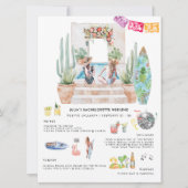 Bachelorette Weekend Itinerary | Tropical Mexico 招待状 (正面)