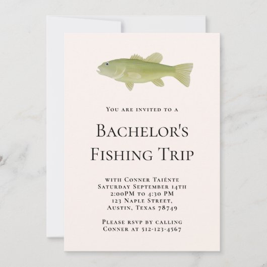 Bachelor's Fishing Trip Party 招待状 (正面)