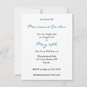 Bachloretteのパーティの招待状 招待状 (裏面)