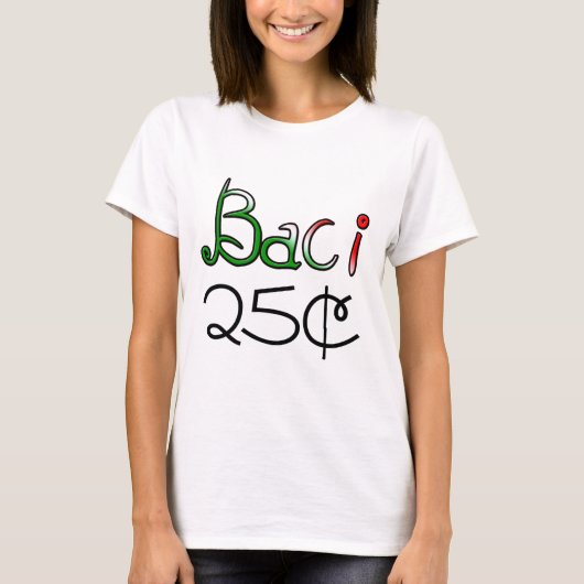 Baci (キス) 25セント tシャツ (正面)