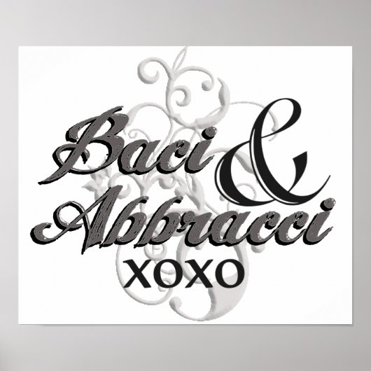 Baci & Abbracci – ハグ&キス- XOXO ポスター (正面)