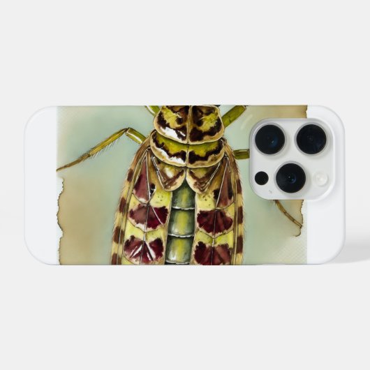Bacillus insect dorsal view 300824IREF247 - Waterc iPhoneケース (裏面横)