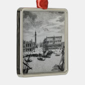 Bacinoからの広場サンMarco、ベニスの眺め メタルオーナメント (右)