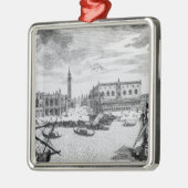 Bacinoからの広場サンMarco、ベニスの眺め メタルオーナメント (左)