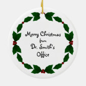 BACKカスタマイズバイスはクリスマスクール飾り セラミックオーナメント (裏面)