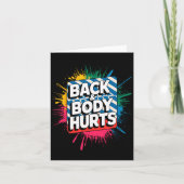 Back And Body Hurts Funny Bodybuilder Joke Gym Wei カード (正面)