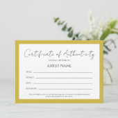 Back Art Photo Certificate of Authenticity シーズンカード (スタンド正面)