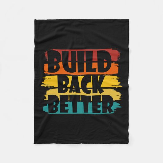 Back Better America Our Country - Bidden Harris 20 フリースブランケット (正面)