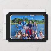 Back Black & Whiteタイポグラフィ結婚の 招待状 (裏面)