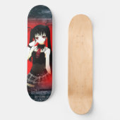 Back color anime girl skateboard スケートボード (正面)