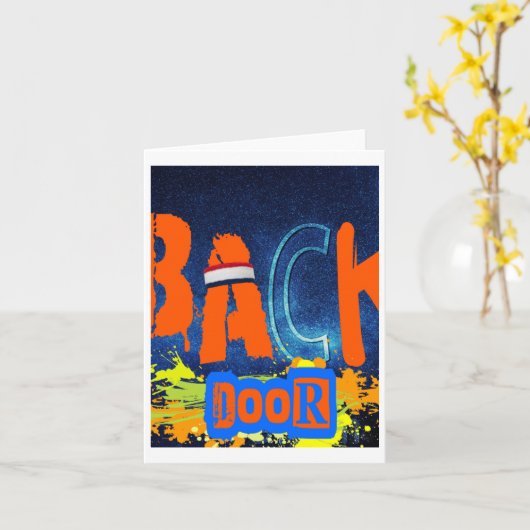 “back Door Chemistry” Design Chiffon Top  カード (黄色い花)