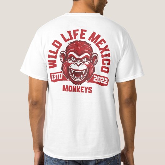Back & Front -Design: Calakmul Monkeys Tシャツ (裏面)