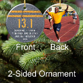 Back Half-Marathon Runner 13.1 Keepsake セラミックオーナメント