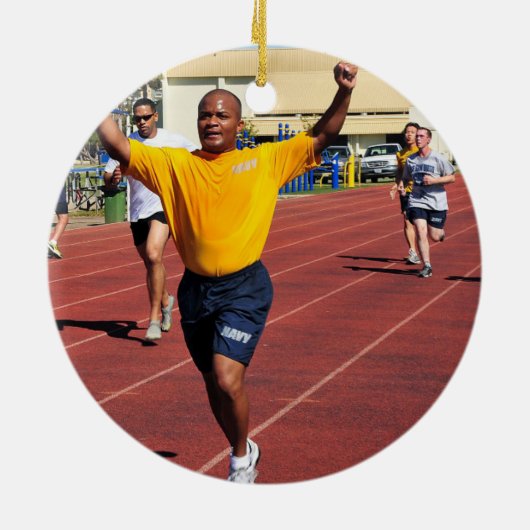 Back Half-Marathon Runner 13.1 Keepsake セラミックオーナメント (裏面)