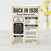 Back in 1936, 90th Birthday Card, Custom Name カード (黄色い花)