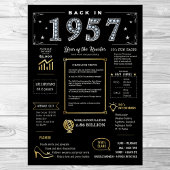 Back In 1957 Printable Poster, 1957誕生日標識 ポスター