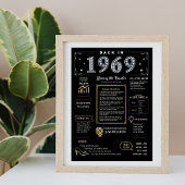 Back In 1969 Printable Poster, 1969誕生日標識 ポスター