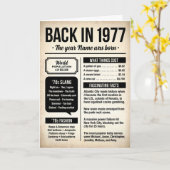 Back in 1977, The Year You Were Born Birthday カード (黄色い花)