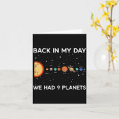Back In My Day We Had 9 Planets Funny Galaxy Space カード (黄色い花)