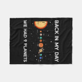 Back In My Day We Had 9 Planets Funny Galaxy Space フリースブランケット (正面(横))