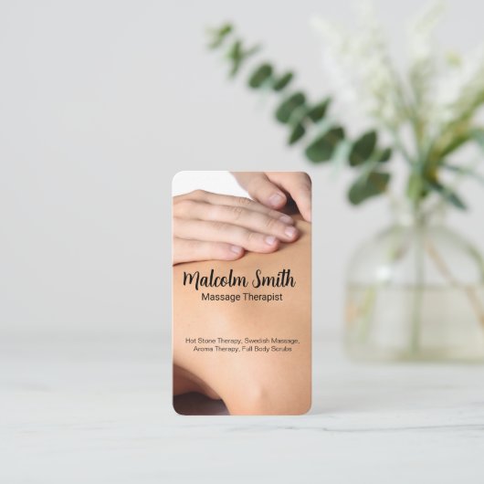 Back Massage | Health Spa 予約カード (スタンド正面)