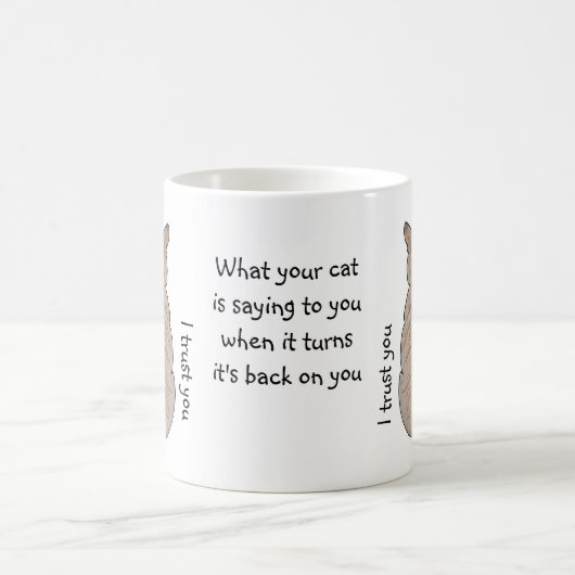 Back of Cat コーヒーマグカップ (中央)