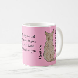 Back of Cat Light Pink コーヒーマグカップ