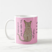 Back of Cat Light Pink コーヒーマグカップ (左)
