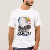 Back Off Merica Patriotic Eagle Tシャツ (正面)