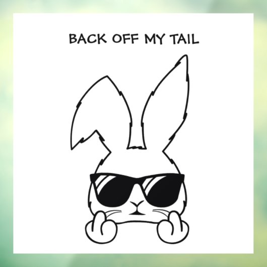 Back off My Tail Windowデカール ウィンドウサイン (シート3)