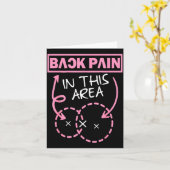 Back Pain In This Area Funny  カード (黄色い花)