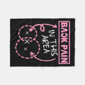 Back Pain In This Area Funny  フリースブランケット (正面(横))