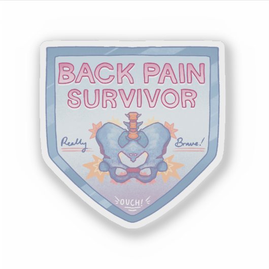 Back Pain Survivor Sticker シール (正面)