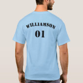 Back Seriad Snowborderの名前と番号 Tシャツ (裏面)