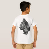 BACK SIDE ：Gorilla Family t-shirt  裏面：ゴリラ家族T-シャツ　 Tシャツ (裏面フル)