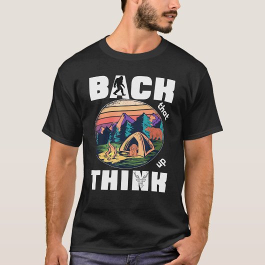 Back That Thing Up Rv Van Camping Saying Happy Cam Tシャツ (正面)