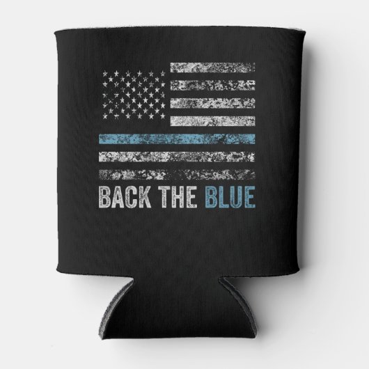Back the Blue American Diabetes Patriotic Flag 缶クーラー (正面)