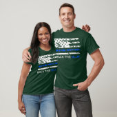 Back the Blue Thin Blue Line American Flag Tシャツ (ユニセックス)