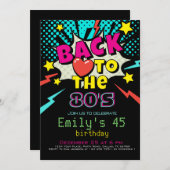 Back to 80's, Birthday Party招待状 招待状 (正面/裏面)