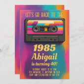 Back to 80's Vintage Birthday Invite 招待状 (正面/裏面)