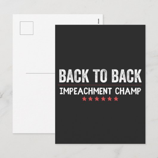 Back to Back Impeachment Champ シーズンポストカード (正面/裏面)