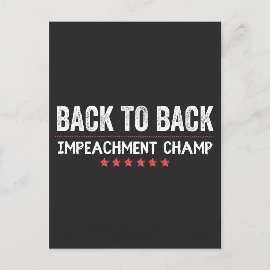 Back to Back Impeachment Champ シーズンポストカード (正面)