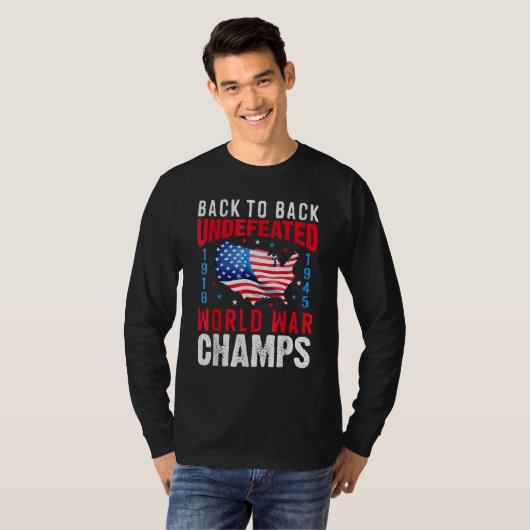 Back To Back Undefeated World War Champs 4th Of Ju Tシャツ (正面フル)